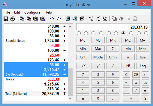 Judy's TenKey Windows calculator - 桌面计算器丨反斗限免